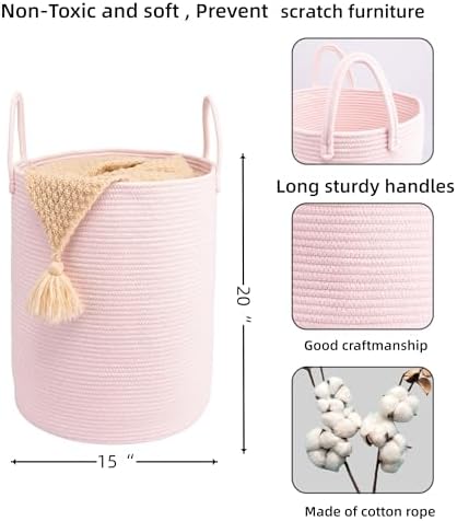 Woven Cotton Rope Laundry Basket - Image 2
