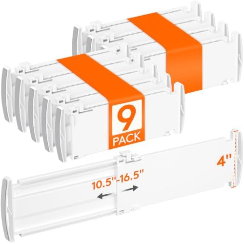 Lifewit 9 Pack 4" High Drawer Dividers, Adjustable Drawer Organizer Clothes by Lifewit