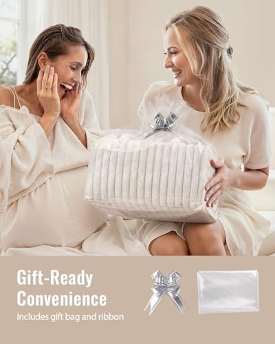 Blissful Diary Flannel Diaper Caddy Organizer & Gift Packaging, Off White - Image 5