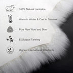 Genuine Real NZ Sheepskin Area Rug Fluffy Lambskin Fur Taupe 2 x 3.2ft - Image 6