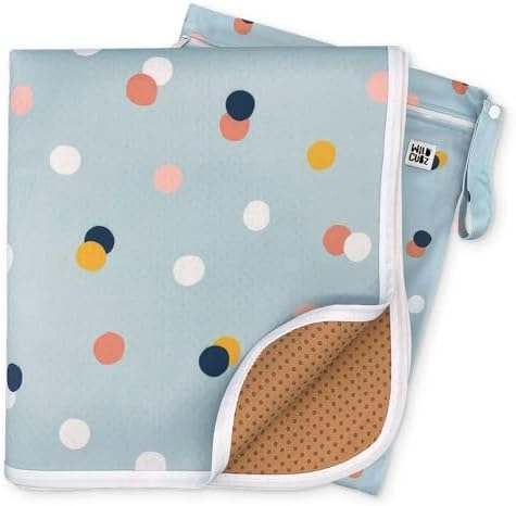 51" Heavy Duty Baby Splat Mat for Under High Chair | Includes Wet Bag | Premium by Wildcubz
