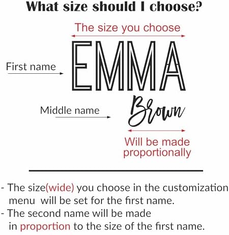 First and Middle Name Signs for Nursery Wooden Name Signs for Kids Room - Image 3