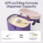 NCVI Baby Formula Dispenser On The Go, Formula Container To Go - Image 2