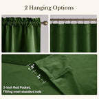 StangH Moss Green Scalloped Velvet Valance 52x18 Inch, 1 Panel - Image 4