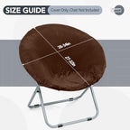 Velvet Stretch Saucer Chair Cover, Round Moon Chair Cover - Image 2