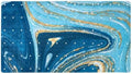 Shower Mat Non Slip 26.8 x 15.1 Inches, Cyan Gold Marble Bathtub Mat Shower by Anna+Cowper