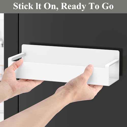 HuggieGems 6 Pack White Magnetic Spice Rack Organizer - Image 5