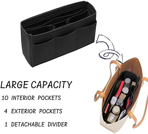 DailyPlus Purse Organizer Insert Felt Bag Organizer Handbag Organizer Insert - Image 5