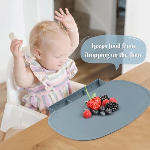 Silicone Placemat with Food Catching Pockets - Image 2