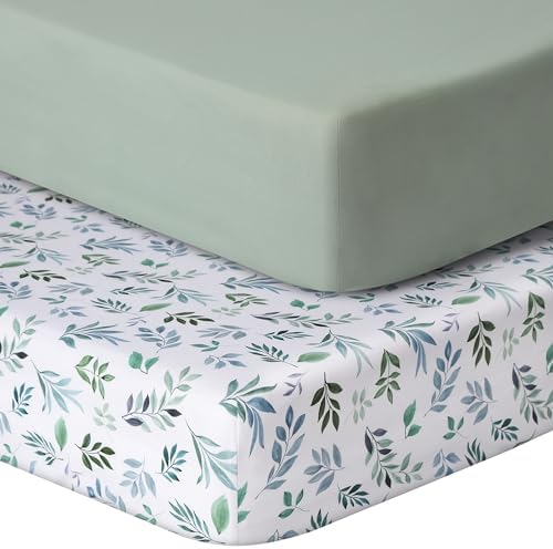 GUNTAIL Baby Crib Sheets for Boys Girls, 2 Pack Fitted Crib Sheet for Standard by GUNTAIL