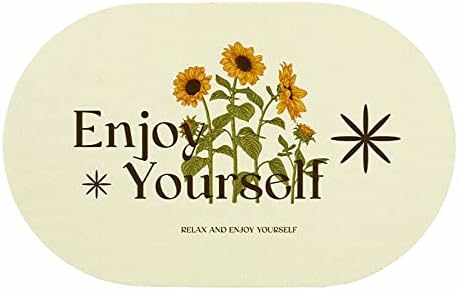 UKELER Sunflower Bathroom Rugs Set 2 Piece Water Absorbent Non Slip Bath Mat - Image 3