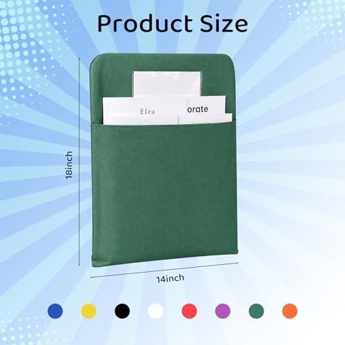 Green Chair Pockets for Classroom 18 x 14 Inch Back Organizer Seat Pockets for - Image 2