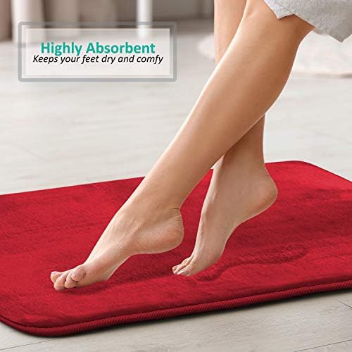 Clara Clark 2 Piece Bathroom Rugs, Velvet Memory Foam Bath Mat Set, Non-Slip - Image 7