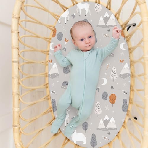 Stretch Fitted Bassinet Sheet Set BROLEX 2 Pack Cradle Sheets - Image 3
