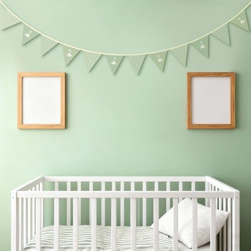 Hahafelt Goose Fabric Banner 1st Birthday Decor, Sage Green - Image 5