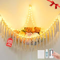 Stuffed Animal Hammock with 75LEDs, Extra Large 55in Toy Storage Macrame Hammock by KrislaitbyAmbienceGlobal