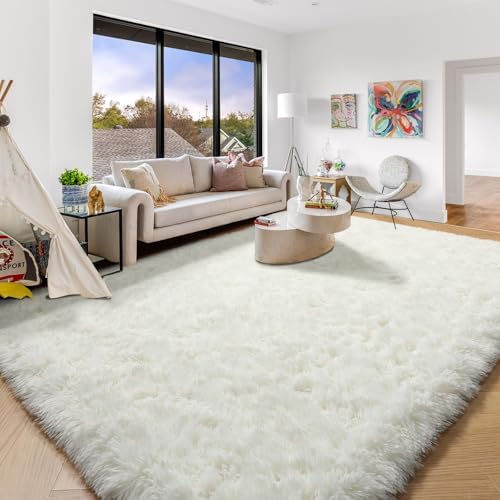 Amdrebio Cream Ivory White Large Rug 8x10 - Image 5