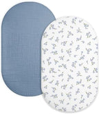 Muslin Bassinet Sheets 2 Pack by Meowcards