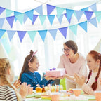 G2PLUS Pennant Banner Triangle Flag Bunting Garland Blue Banner Flags 36PCS - Image 4