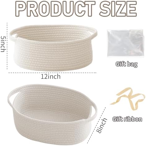 JMvicyroam Small Woven Basket, Empty Gift Basket - Image 2