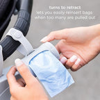 Ubbi Retractable Bag Dispenser for Diaper Bag, 2 Pack - Image 2