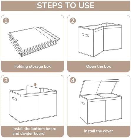 INDRESSME 122L Large Toy Storage Box, Lid & Dividers - Image 7