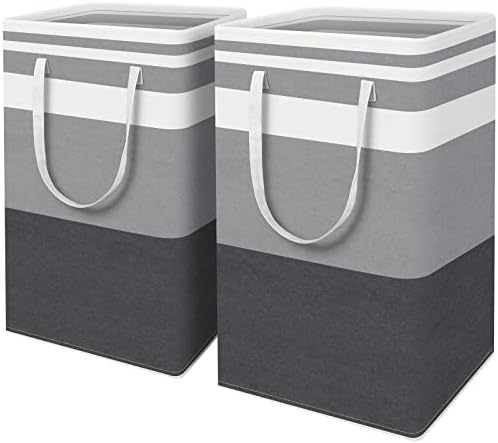 HomeHacks 2-Pack Large Laundry Basket, Waterproof, Freestanding Laundry Hamper by HomeHacks