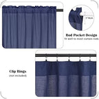 FRAMICS Farmhouse Valance Curtains, Boho Cotton Linen Kitchen Valance, Rustic - Image 6