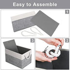 Fab totes Storage Bins 4-Pack, Foldable Storage Baskets - Image 4