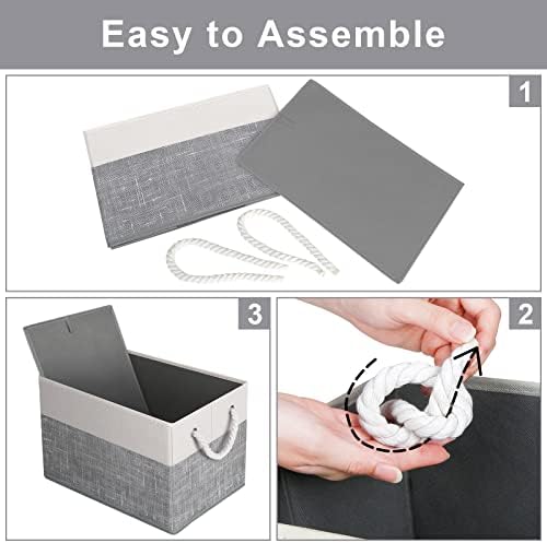 Fab totes Storage Bins 4-Pack, Foldable Storage Baskets - Image 4