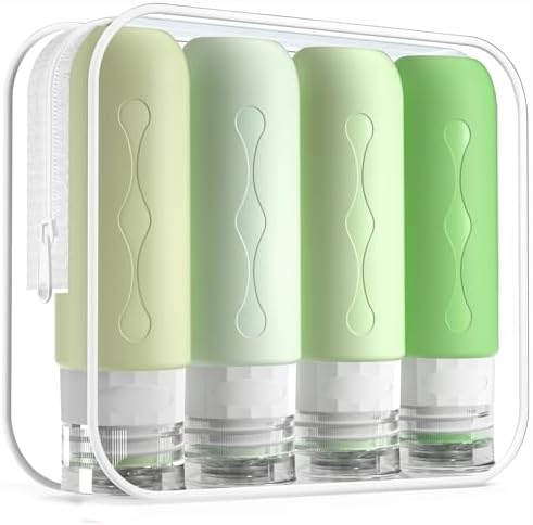 Gemice Travel Bottles for Toiletries, Tsa Approved, Travel Size Containers by GemiceBeautyTools