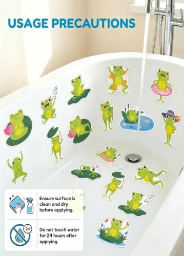 26Pcs Non Slip Bathtub Stickers, Cute Frog Stickers - Image 4
