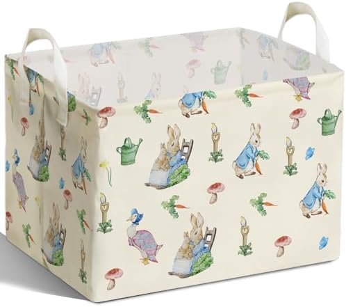 Rabbit Foldable Handle Storage Basket, Waterproof Organizer by Unknown