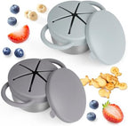 Daximo 2 Pack Snack Cups for Toddlers Spill Proof by Daximo