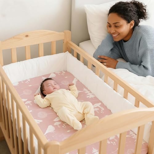 3 Pack Bedside Bassinet Sheets Girl & Boy 33" x 20" Rectangle - Image 2