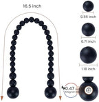 KLOGTSIND Magnetic Curtain Tiebacks, 2 Pack Wood Bead Curtain Holdbacks - Image 3