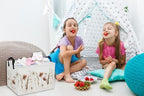 Rectangular Kids Baskets Flower Basket Kids Storage Bins Girls Basket Cute - Image 3