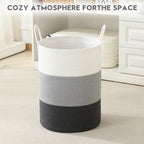 Laundry Basket Hamper Tall Rope Storage Woven - Image 5