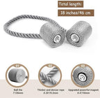 Hion Magnetic Curtain Tiebacks Grey 4pcs, Curtain Holdbacks Hooks Holders - Image 2