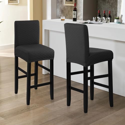 Fuloon Waterproof Barstool Covers Chair Slipcovers, 2 Pack - Image 2