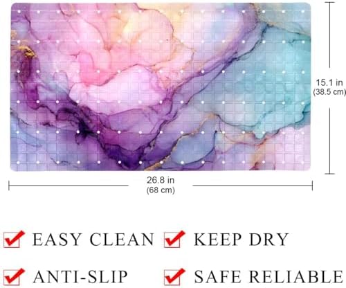 Non Slip Bathtub and Shower Mat 26.8x15.1 inch, Bath Mat - Image 4