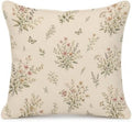 ORAFOUDUO Vintage Wildflower Butterfly Throw Pillow Cover 18x18 by Unknown