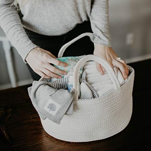 Parker Baby Co. Soft Rope Diaper Caddy Organizer - Image 4