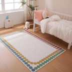 Amazon Basics Kids Printed Area Rug, Machine Washable, Colorful Dots - Image 2
