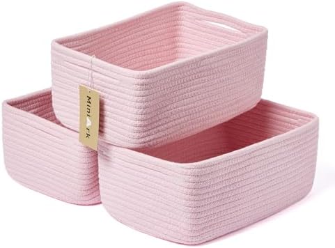 MiniArk Small Storage Baskets for Organizing | Closet Organizer Bins | Shelf by MiniArkStorageBasketsHome