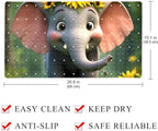 Shower Mat Non Slip 26.8 x 15.1 Inches, Elephant Bathtub Mat Shower Stall Mats - Image 4