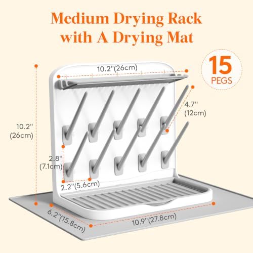 Lifewit 10-Hooks Baby Bottle Drying Rack - Image 5