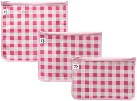 Tiny Twinkle Diaper Bag Organizing Pouches|3 Pack Mess-Proof Clear Front Travel by TinyTwinkle