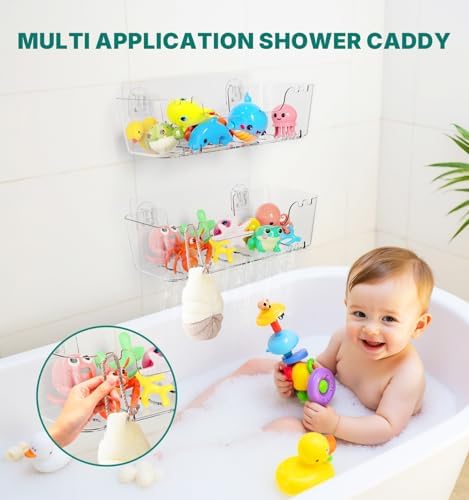 Bath Toy Storage Holder for Bathtub 2 Pack Bath Toy Organizer - Image 5