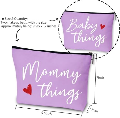 Mommy and Baby Matching Pouch Set, Mommy Things and Baby Things Bags, Gifts - Image 2